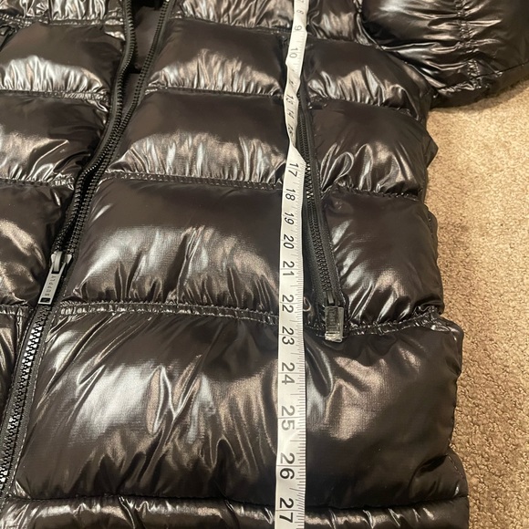 Black Puffer Jacket with Hood - Picture 3 of 7